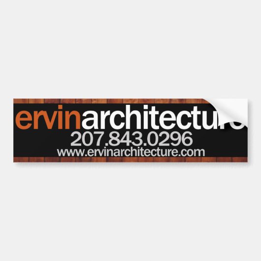 Autocollant De Voiture Adhésif pour pare-chocs d'architecture d'Ervin (Devant)