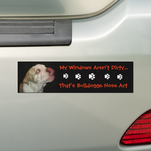 Autocollant De Voiture Adhésif pour pare-chocs d'art de nez de bouledogue (En voiture)