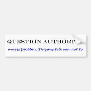 Autocollant De Voiture Adhésif pour pare-chocs d'autorité de question