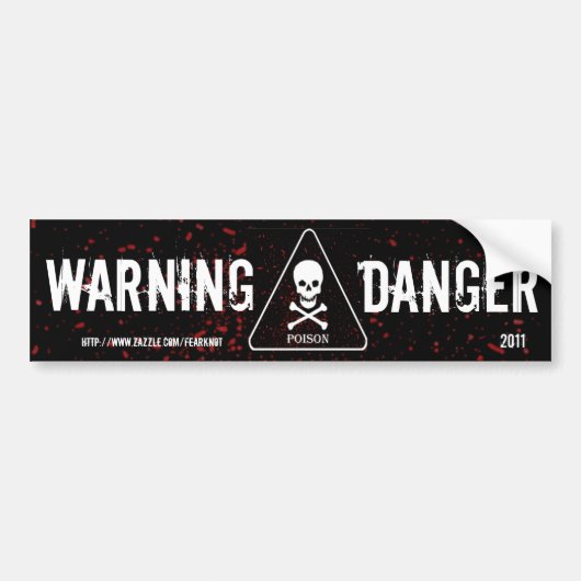 Autocollant De Voiture Adhésif pour pare-chocs d'avertissement de danger (Devant)