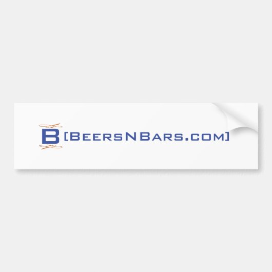 Autocollant De Voiture adhésif pour pare-chocs de BeersNBars.com (Devant)