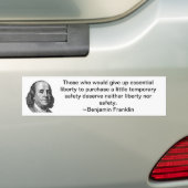 Autocollant De Voiture Adhésif pour pare-chocs de Benjamin Franklin (En voiture)