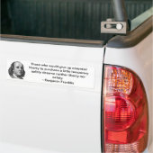 Autocollant De Voiture Adhésif pour pare-chocs de Benjamin Franklin (Sur camion)