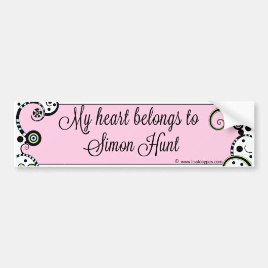 Autocollant De Voiture Adhésif pour pare-chocs de chasse à Simon (Devant)