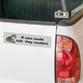 Autocollant De Voiture Adhésif pour pare-chocs de chat (Sur camion)