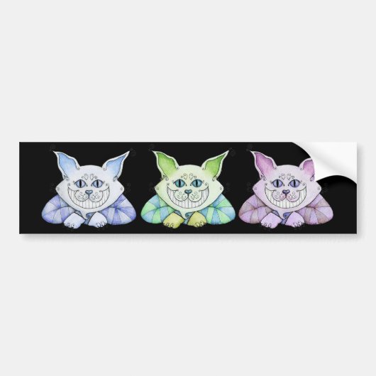 Autocollant De Voiture Adhésif pour pare-chocs de chat de Cheshire (Devant)