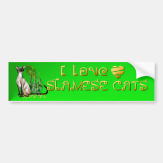 Autocollant De Voiture Adhésif pour pare-chocs de chat siamois