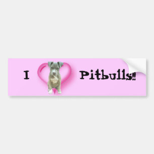 Autocollant De Voiture Adhésif pour pare-chocs de chiot de Pitbul