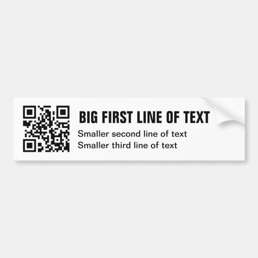 Autocollant De Voiture Adhésif pour pare-chocs de code de QR (Devant)