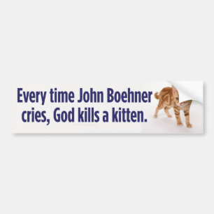 Autocollant De Voiture Adhésif pour pare-chocs de cris de John Boehner
