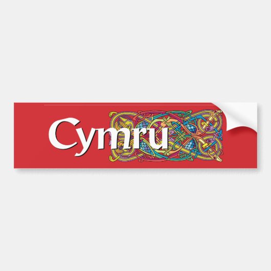Autocollant De Voiture Adhésif pour pare-chocs de Cymru (Devant)