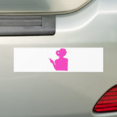 Autocollant De Voiture Adhésif pour pare-chocs de dame rose (En voiture)
