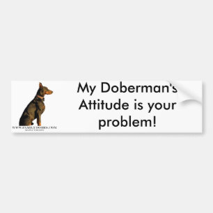 Autocollant De Voiture adhésif pour pare-chocs de dobermann