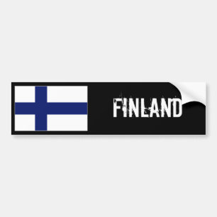 Autocollant De Voiture Adhésif pour pare-chocs de drapeau de la Finlande