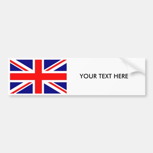 Autocollant De Voiture Adhésif pour pare-chocs de DRAPEAU de l'ANGLETERRE (Devant)