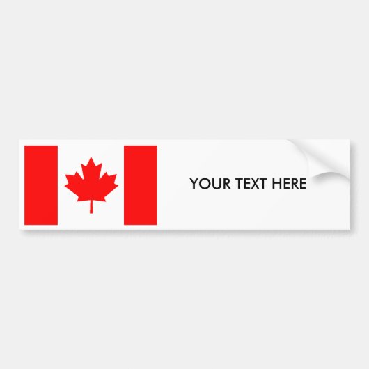 Autocollant De Voiture Adhésif pour pare-chocs de DRAPEAU du CANADA (Devant)