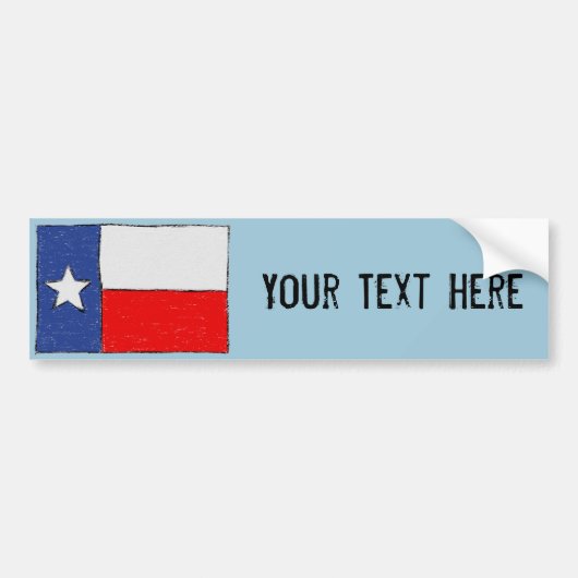 Autocollant De Voiture Adhésif pour pare-chocs de drapeau du Texas (Devant)