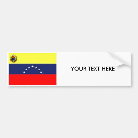 Autocollant De Voiture Adhésif pour pare-chocs de DRAPEAU du VENEZUELA (Devant)