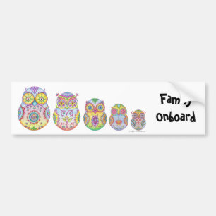 Autocollant De Voiture Adhésif pour pare-chocs de famille de "Owlushka"