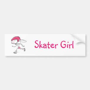 Autocollant De Voiture Adhésif pour pare-chocs de fille de patineur