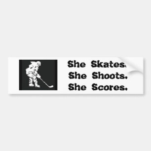 Autocollant De Voiture Adhésif pour pare-chocs de fille d'hockey