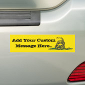 Autocollant De Voiture Adhésif pour pare-chocs de Gadsden avec le message (En voiture)
