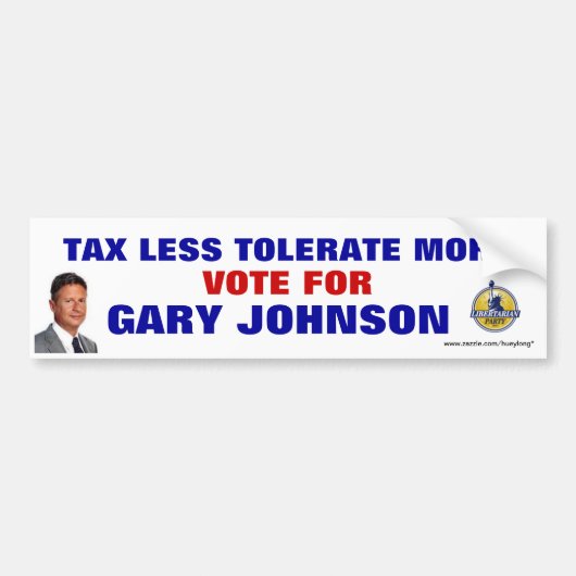AUTOCOLLANT DE VOITURE ADHÉSIF POUR PARE-CHOCS DE GARY JOHNSON (Devant)