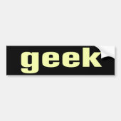 Autocollant De Voiture Adhésif pour pare-chocs de geek (Devant)