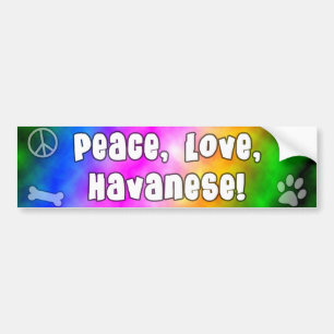 Autocollant De Voiture Adhésif pour pare-chocs de Havanese d'amour de