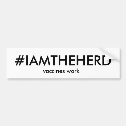 Autocollant De Voiture adhésif pour pare-chocs de #IAMTHEHERD (Devant)