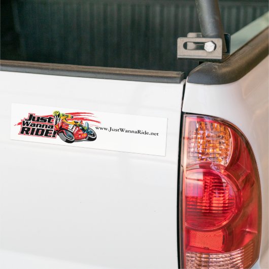 Autocollant De Voiture adhésif pour pare-chocs de JustWannaRide.net (Sur camion)