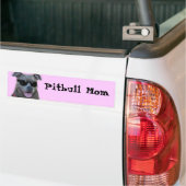 Autocollant De Voiture Adhésif pour pare-chocs de maman de Pitbull (Sur camion)