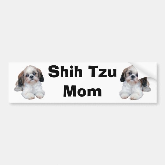 Autocollant De Voiture Adhésif pour pare-chocs de maman de Shih Tzu (Devant)