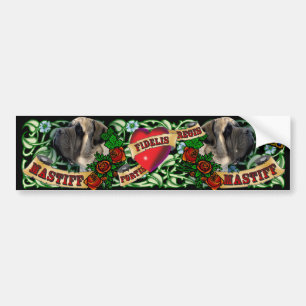 Autocollant De Voiture Adhésif pour pare-chocs de mastiff de tatouage