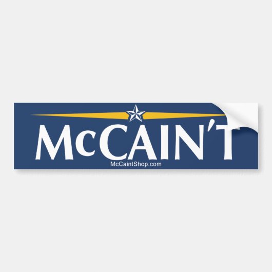 Autocollant De Voiture Adhésif pour pare-chocs de McCain't (Devant)