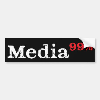 Autocollant De Voiture Adhésif pour pare-chocs de Media99% (blanc sur le