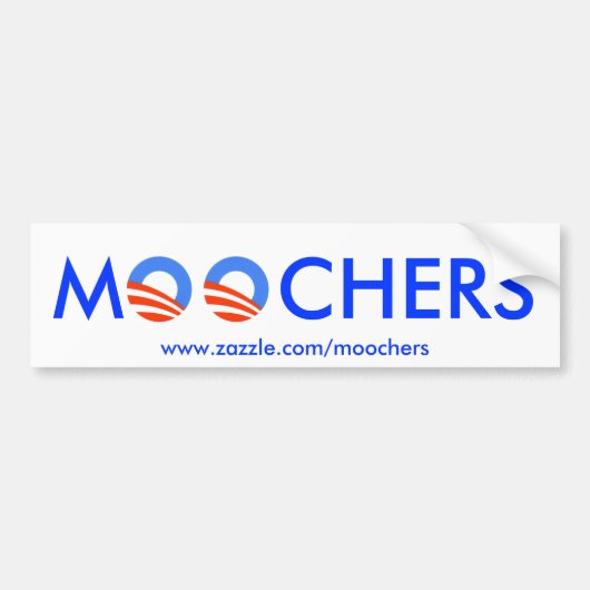 Autocollant De Voiture Adhésif pour pare-chocs de Moochers sur le blanc (Devant)