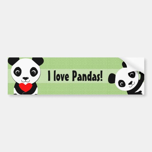 Autocollant De Voiture Adhésif pour pare-chocs de ondulation de panda (Devant)