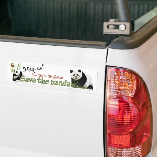 Autocollant De Voiture adhésif pour pare-chocs de pandas (Sur camion)