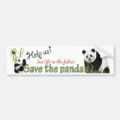 Autocollant De Voiture adhésif pour pare-chocs de pandas (Devant)