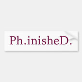 Autocollant De Voiture Adhésif pour pare-chocs de PhD (Devant)