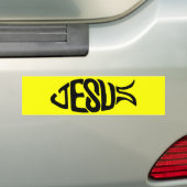 Autocollant De Voiture Adhésif pour pare-chocs de poissons de Jésus (En voiture)