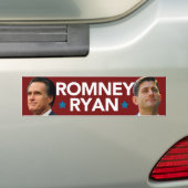 Autocollant De Voiture Adhésif pour pare-chocs de portrait de Romney Ryan (En voiture)