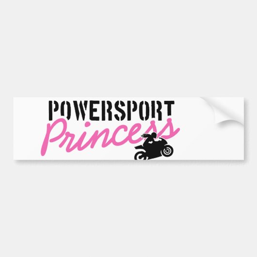 Autocollant De Voiture Adhésif pour pare-chocs de princesse de Powersport (Devant)