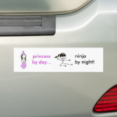 Autocollant De Voiture Adhésif pour pare-chocs de princesse Ninja (En voiture)