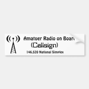Autocollant De Voiture Adhésif pour pare-chocs de radio d'Amatuer à bor
