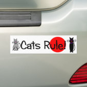 Autocollant De Voiture Adhésif pour pare-chocs "de règle de chats" (En voiture)