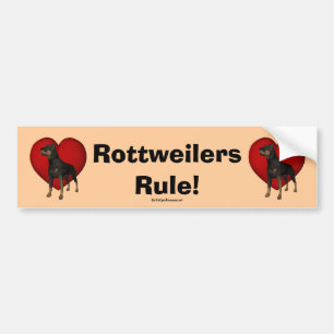Autocollant De Voiture Adhésif pour pare-chocs de règle de rottweilers