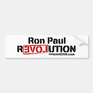Autocollant De Voiture Adhésif pour pare-chocs de révolution de Ron Paul