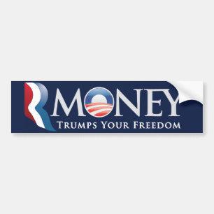 Autocollant De Voiture Adhésif pour pare-chocs de RMoney Romney Obama